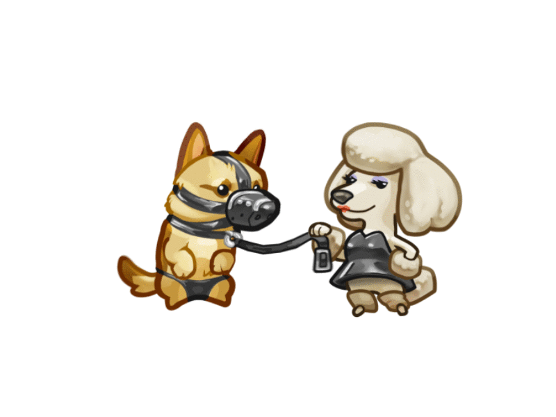 Dogs Relations 2d animation bdsm character dog game poodle spine