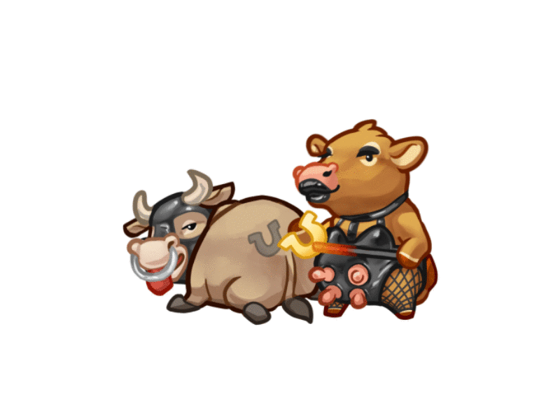Cows Relations 2d animation bdsm bull character cows game spine