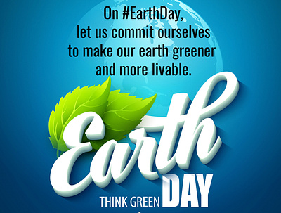 Earth Day 3d branding graphic design logo