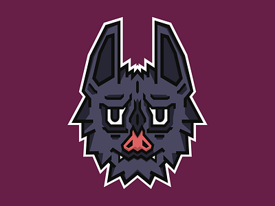 Sad Bat cartoon character inkscape vector