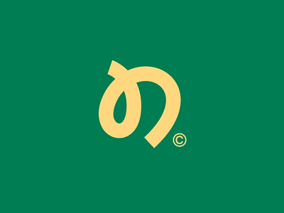 N Logo beige green icon letterl logo logotype n