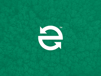 Recycling Logo branding e green logo logotype recycling sustainable trees