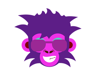 Funky Monkey colorful colors design illustration logo typography vector