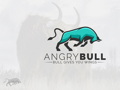 Minimal Bull logo in Angry style