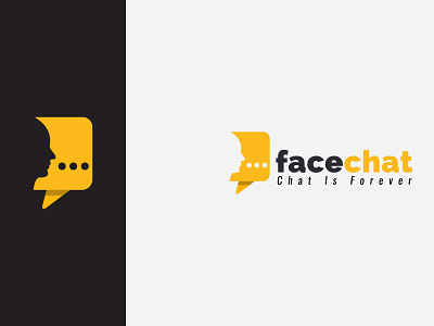 Face Chat logo in Minimalist style brand identity chat logo face logo graphic design logo logo design modern minimalist