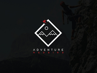 Adventure Mountain logo adventure logo branding design graphic design icon logo logo design modern minimalist mountain logo red bird logo travel logo unique logo vector