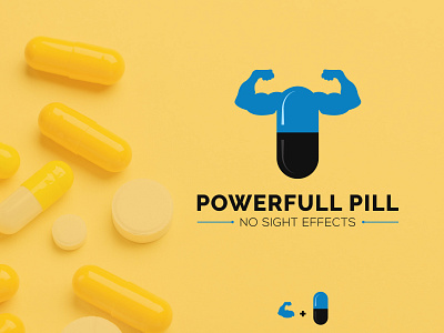 Pill logo design branding design graphic design icon logo logo design modern minimalist pill design pill logo powerful design powerful logo vector