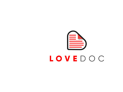 Love Document logo design branding design document logo documents graphic design heart logo icon logo design love love document love logo modern minimalist vector
