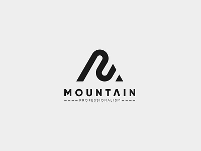 M Mountain logo design