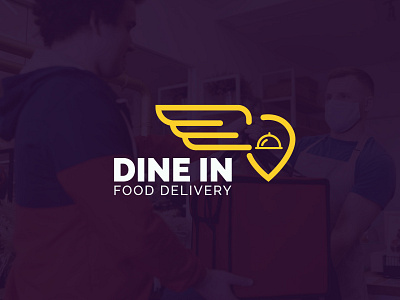 Dine in Food Delivery logo design 3d branding deliver logo design dine in logo food logo graphic design icon logo logo design modern minimalist vector