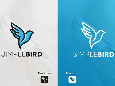 Line Art Bird logo design and visual Identity