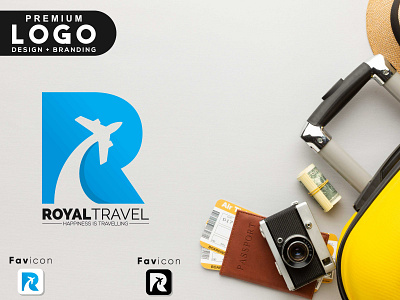 R Travel Minimalist logo design & Brand Identity
