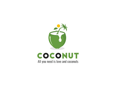 Modern Minimalist Coconut logo branding coconut design coconut logo conceptual design graphic design icon logo logo design luxury modern minimalist professional unique vector