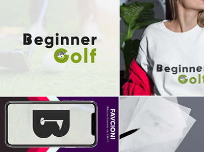 Beginner Gold Minimalist Logo design beginner golf logo beginner logo brand branding conceptual creative design golf logo graphic design icon logo logo design minimalist modern minimalist vector
