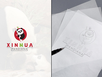 Pandiana Logo design from SCRATCH brand identity branding clean conceptual design graphic design icon logo logo design minimalist modern minimalist padiana food panda panda design panda logo quality unique vector