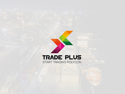 Trade Plus Polygon style logo design
