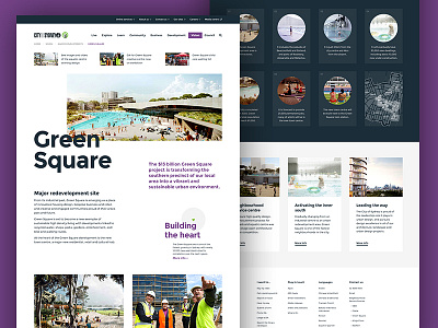 Green Square Site Design grid landing layout