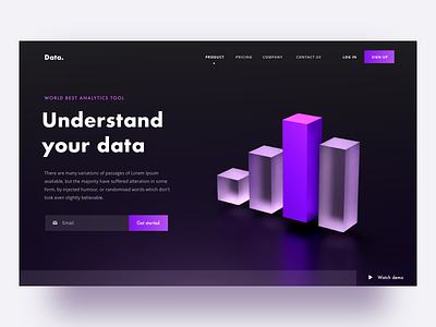 Data analytics website concept