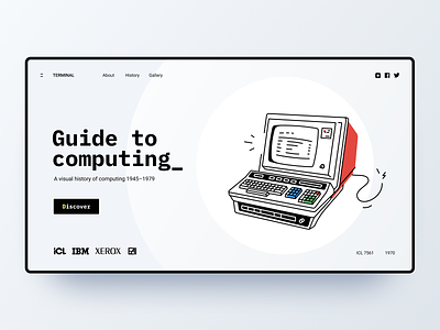 Guide to computing computer concept design landing retro ui uiux web webdesign website
