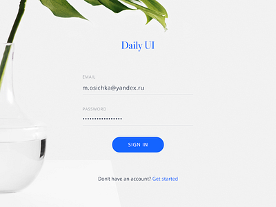 Daily UI #001 — Sign In 001 daily ui form login password sign in