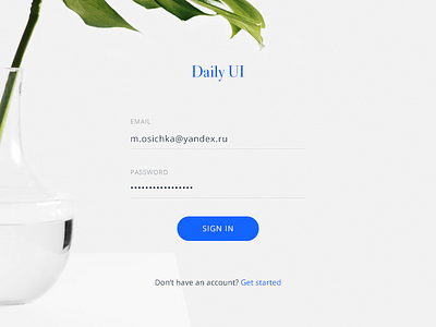 Daily UI #001 — Sign In