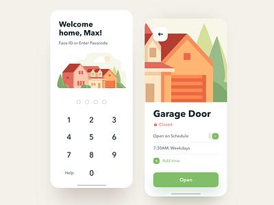 Welcome Home app design home house illustration ios iosapp iphone mobile mobileapp sketch smarthome ui ux
