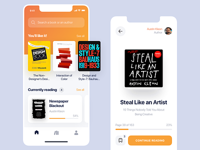 Books — Mobile App Concept app books dashboard design ios iosapp iphone library mobile mobileapp reading app sketch store ui ux