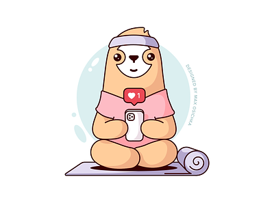 Sloth Doing Yoga Sticker
