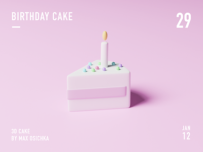 Birthday Cake 3d blender cake celebration design happy birthday illustration