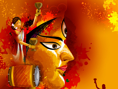 illustration of MAA DURGA