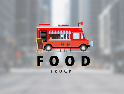 food truck logo branding graphic design illustration logo typography vector