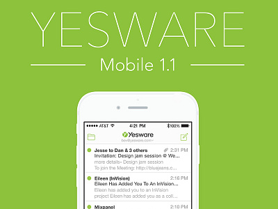 Yesware Mobile b2b email ios mobile