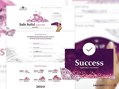 Redesign landing page for mining pink diamonds