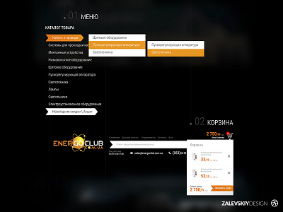 UX\UI for the online store of electrical components club designer enegro web design