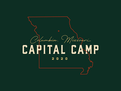 Capital Camp Shirt design logo logodesign merchandise design missouri shirt shirt design state type