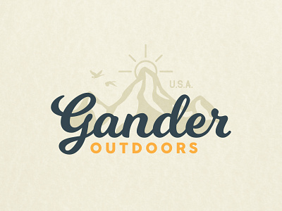 Gander Outdoors II gander logo mountain nature outdoors sunrise