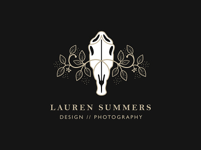 Lauren Summers Logo branding design gold horse icon illustration line logo