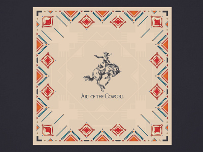 Art of the Cowgirl Wild Rag aztec bandana cowboy horse scarf southwest