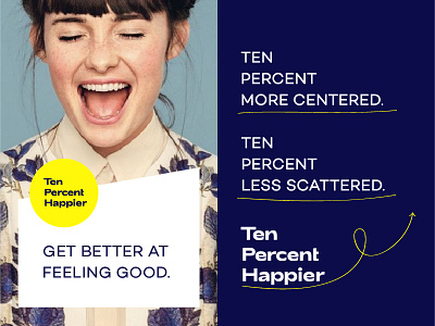 Ten Percent Happier Poster Mocks branding design illustration logo typography