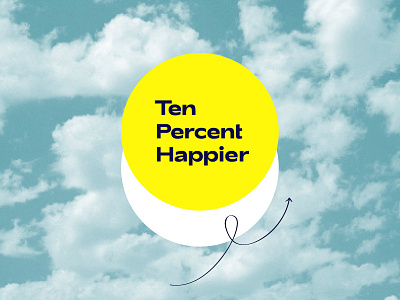 Ten Percent Happier Logo Mock branding design illustration logo pattern typography vector