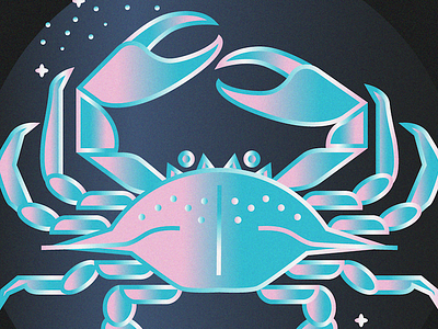 crab illustration cancer crab gradient illustration zodiac