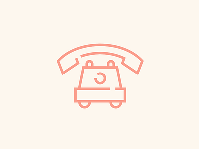 telephone icon app app icon hotline icon iconography illustration line line illustration midcentury phone retro telephone