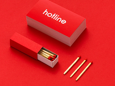 Hotline branding business card logo match typography