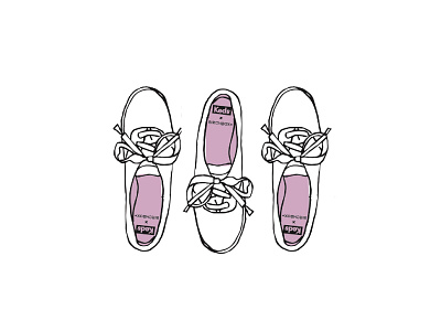 Keds + Birchbox in progress sketch birchbox illustration keds shoe sketch sneaker