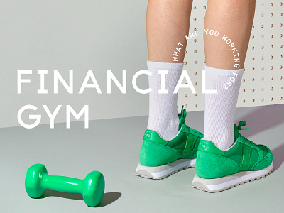 Financial Gym branding design illustration lettering logo typography