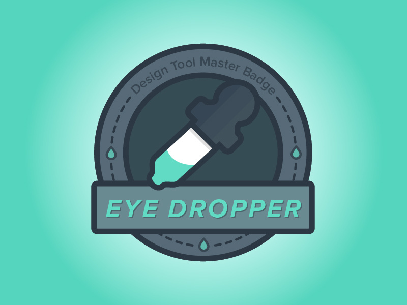 Merit Badge for Eye Dropper Masters merit icon design badge prompt002