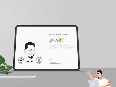 My Portfolio Page branding design illustration logo typography ui ux web