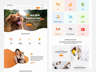 Pet Shop branding design dogs ecommerce minimal pets petshop typography ui ux vector web