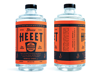 Heeet Vodka beverage bottle can design heeet label packaging spirits vodka