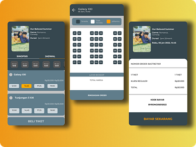 UI Design cinema ticket booking mobile apps app design mobile apps ui ux